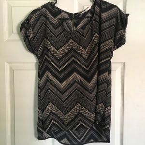 Pink Republic Black/Mocha Blouse Size M (EUC)